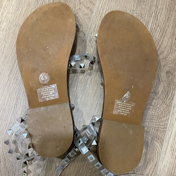 Steve Madden Clear Travel Studded Sandals - Picture 7 of 7